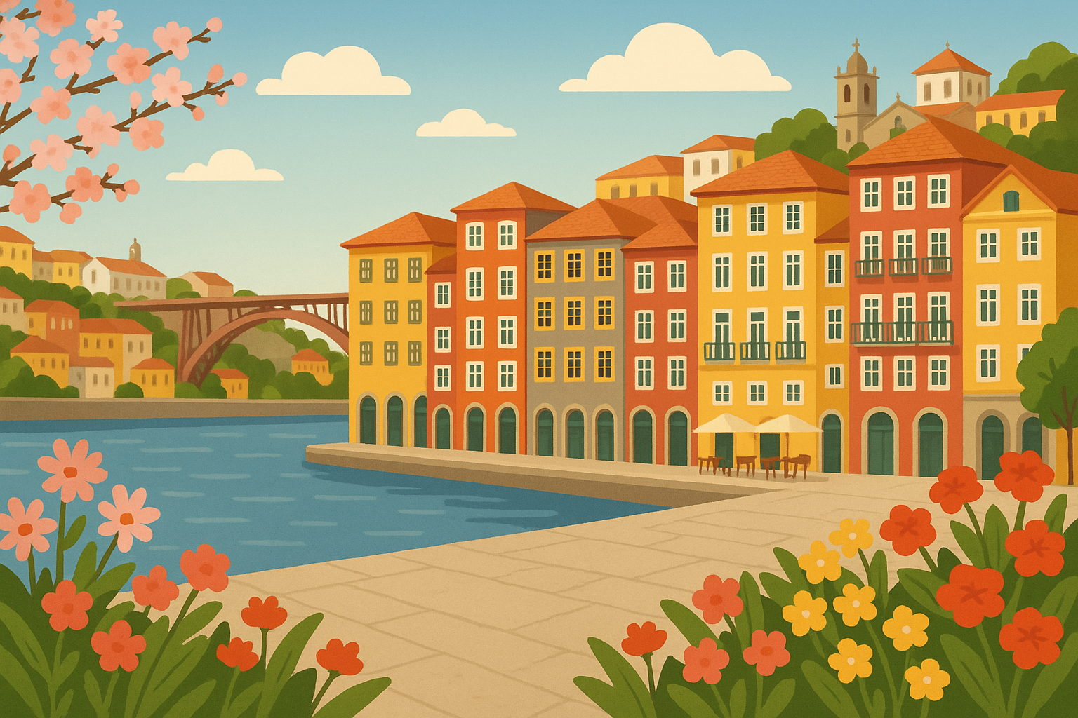 Porto spring weather view